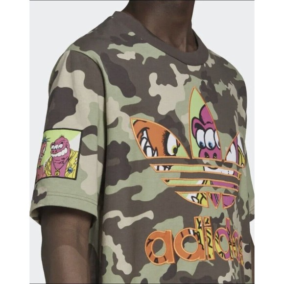 Jeremy Scott x Adidas Originals Camo Graphics Tee T-Shirt Sz Medium (H53374) NWT - Picture 3 of 8